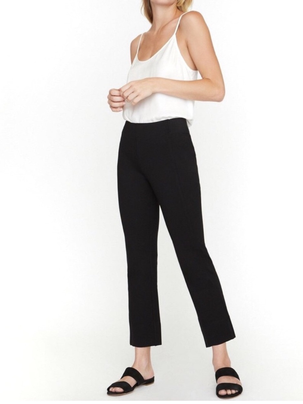 Brochu Walker • Danis Cropped Flare Pant in Black Onyx